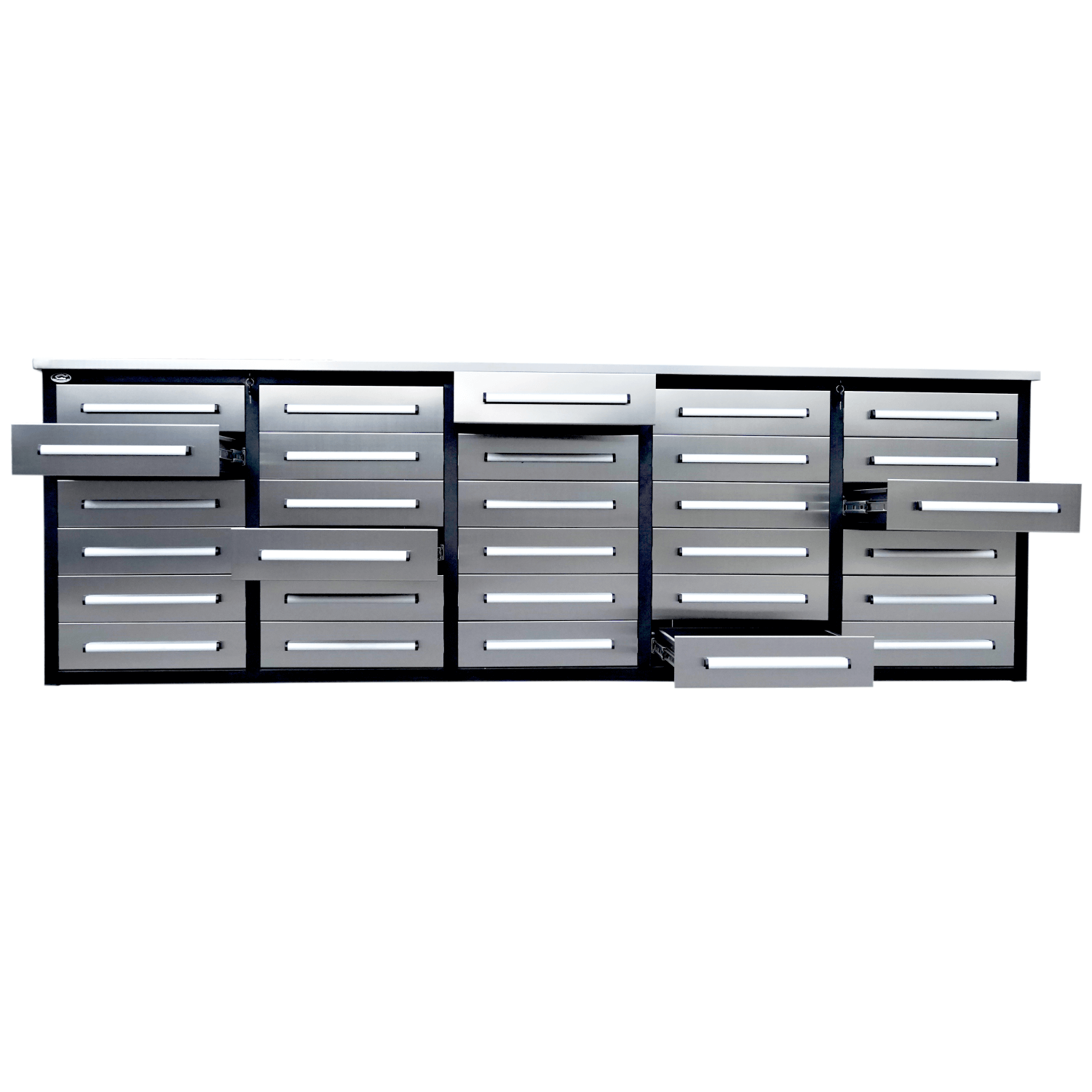 Chery Industrial 10ft Storage Cabinet with 30 Drawers