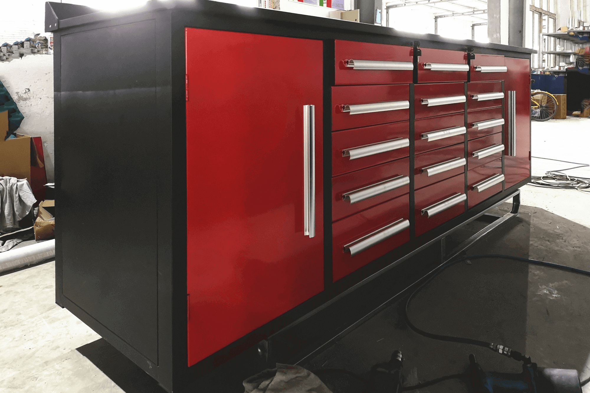 10ft Storage Cabinet (15 Drawers & 2 Cabinets) #color_red