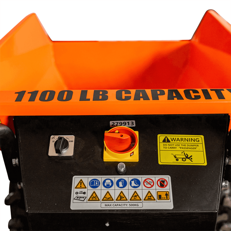 1100 Lb 48V Electric Hydraulic Dump Cart