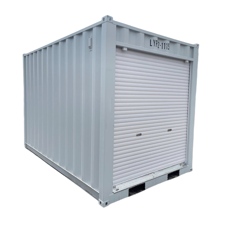 12' Small Cubic Shipping Container, Rollup Door