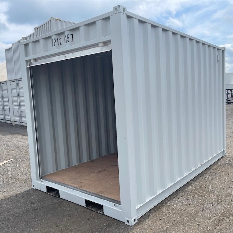 12' Small Cubic Shipping Container, Rollup Door