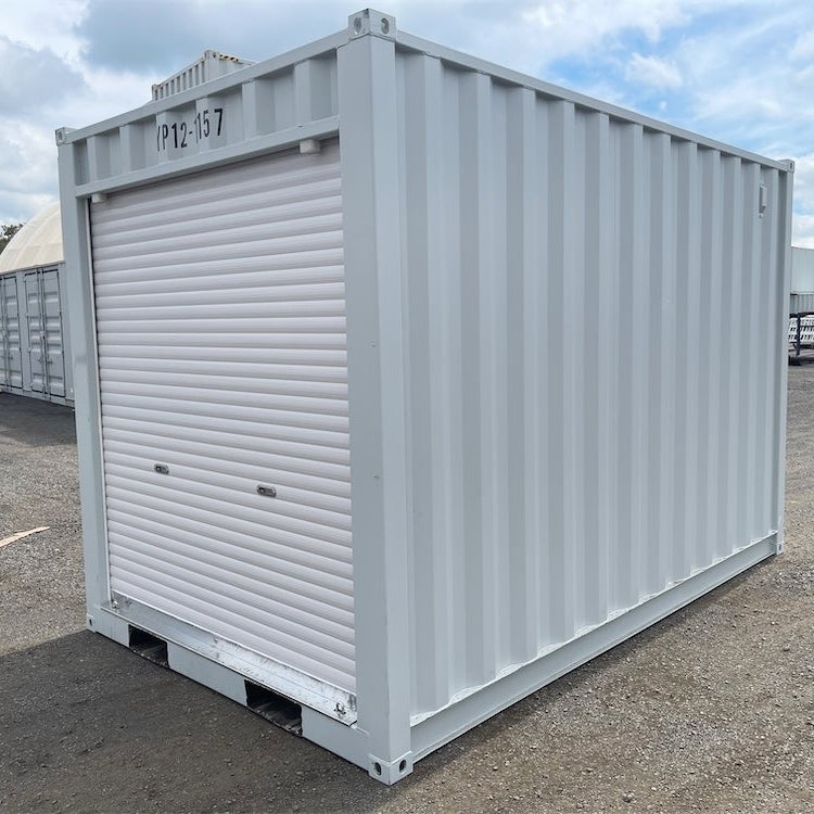 12' Small Cubic Shipping Container, Rollup Door