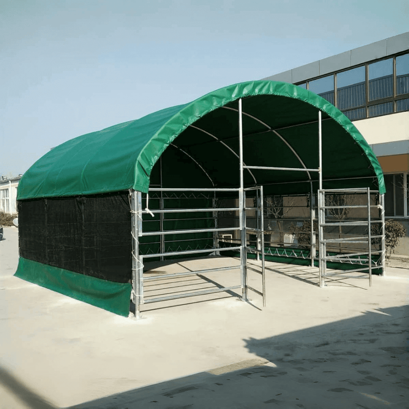 13' x 13' Livestock Corral Shelter with front door