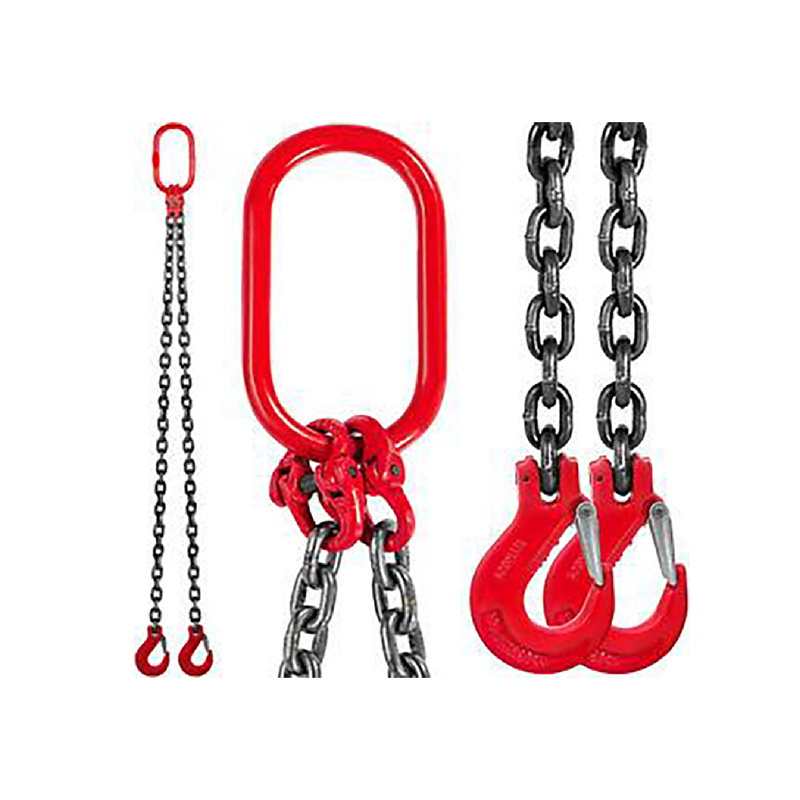 Greatbear Double Leg Lifting Chain Sling w/ Sling Hooks 5/16'' 7ft