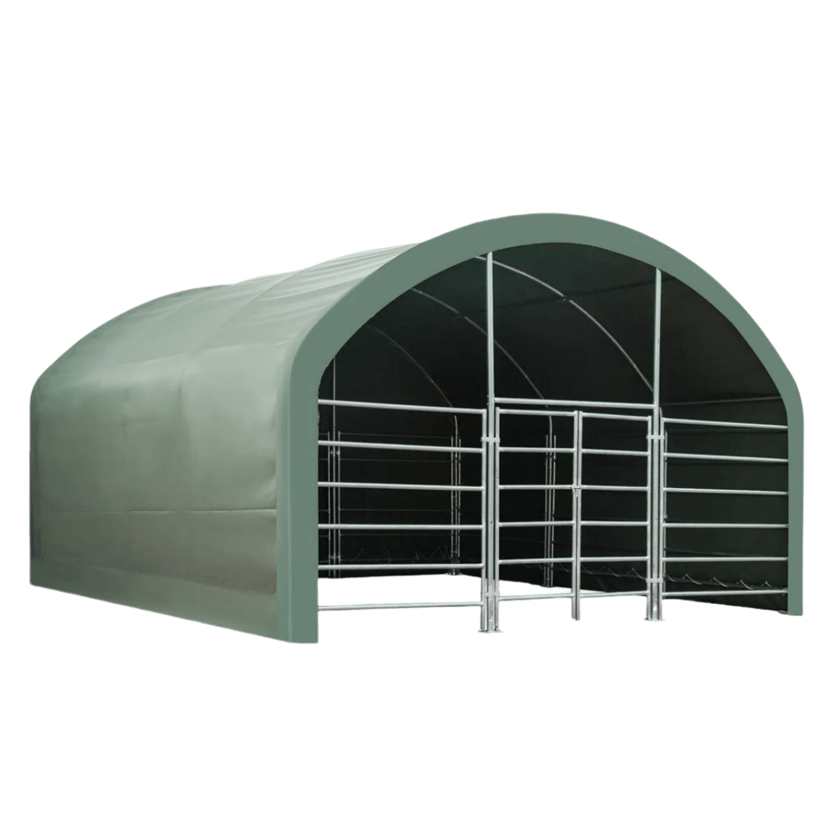 20' x 20' Livestock Corral Shelter with front door