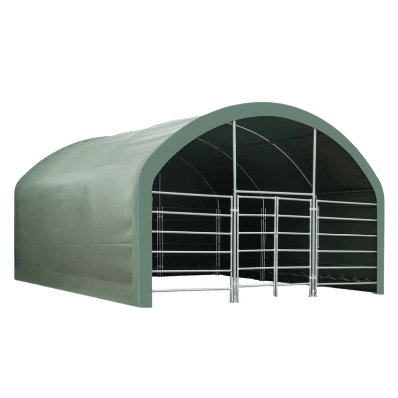 20' x 20' Livestock Corral Shelter with front door