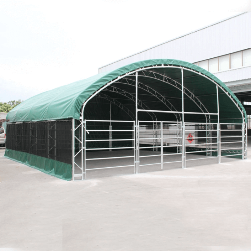 20' x 20' Livestock Corral Shelter with front door