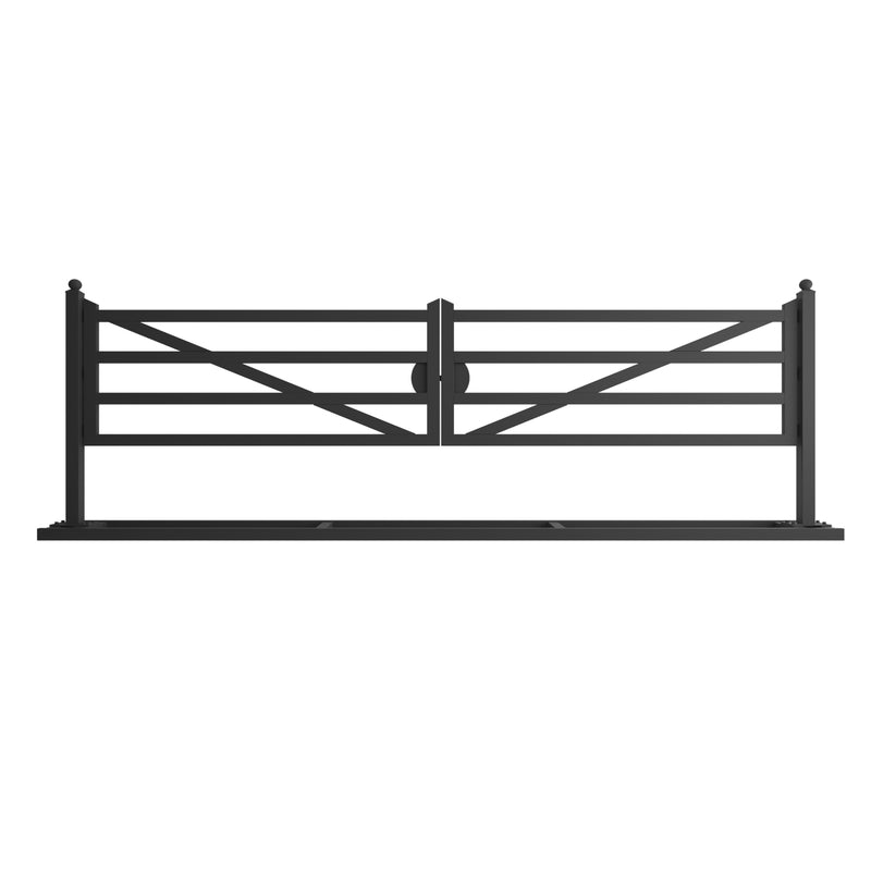 Chery Industrial 20ft Farm Metal Driveway Gate with Diagonal Tubes