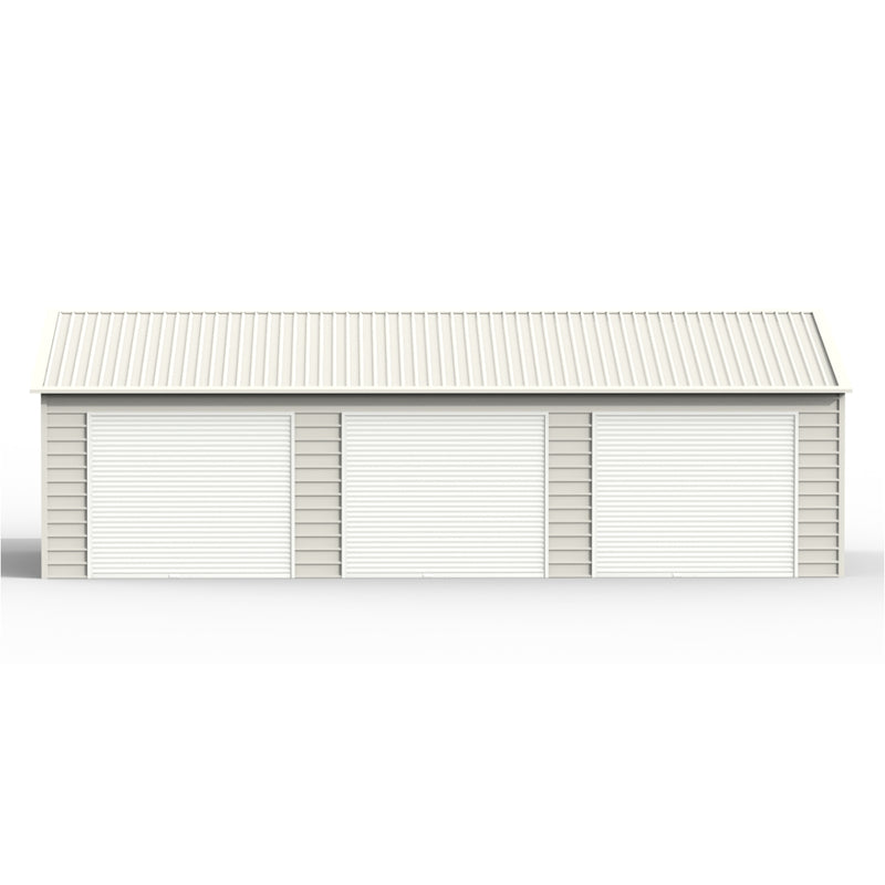 23' x 40' Three Car Garage Shed with Side Entry Door