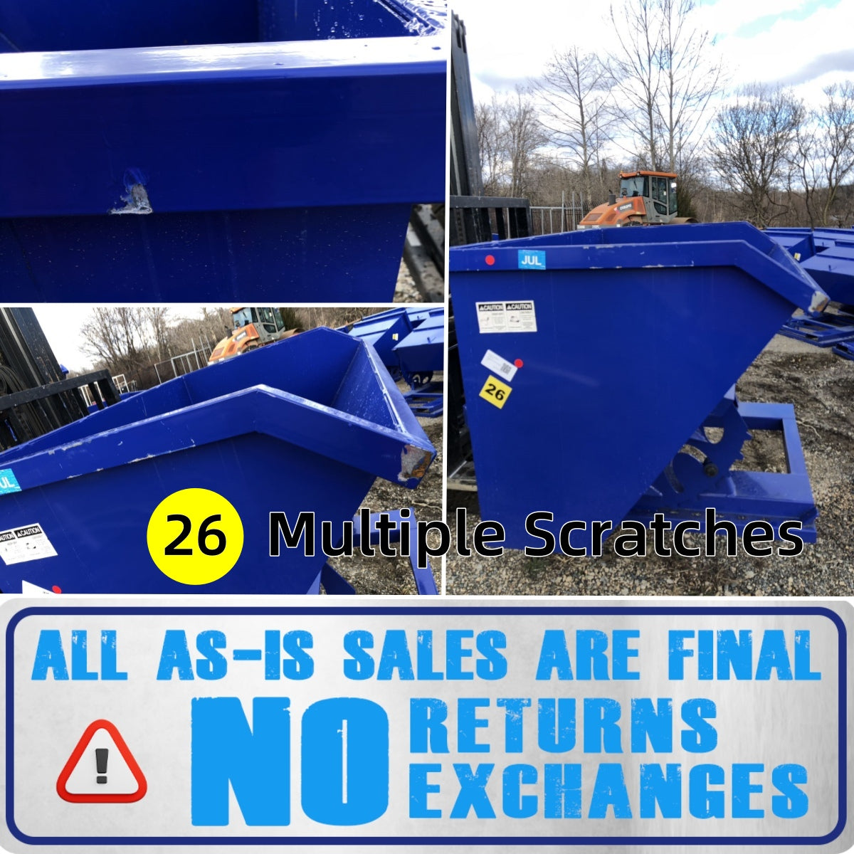 [AS-IS] 1.5CY Self Dumping Hopper, 6000 lbs