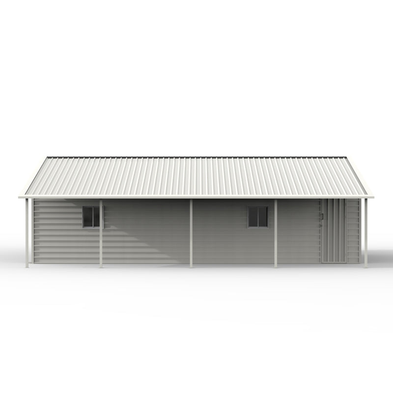 39' x 39' Vertical Steel Carport With Lean-to