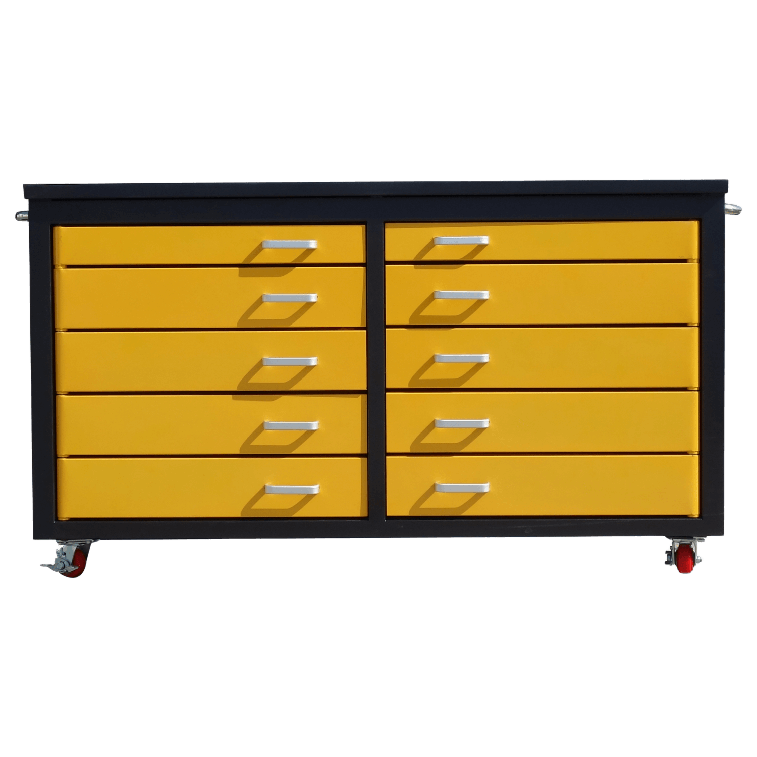 Chery Industrial 6ft Storage Cabinet with Workbench (10 Drawers)