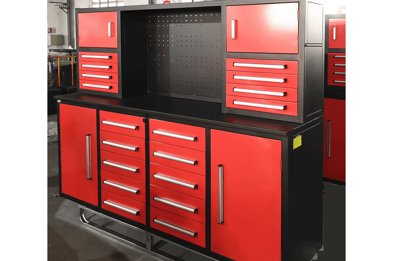 Steelman 7' Storage Cabinets with Workbench (10 Drawers & 2 Cabinets)