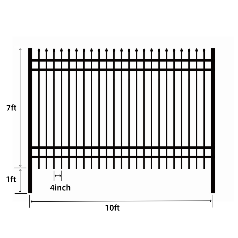 Greatbear 30 Wrought Iron Site Fencing Dimension