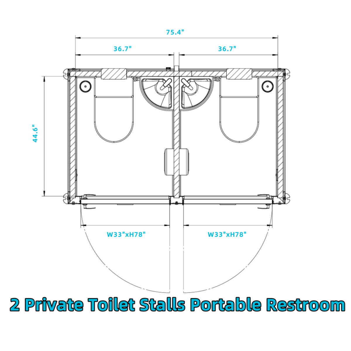 [AS-IS] 2 Private Toilet Stalls Portable Restroom