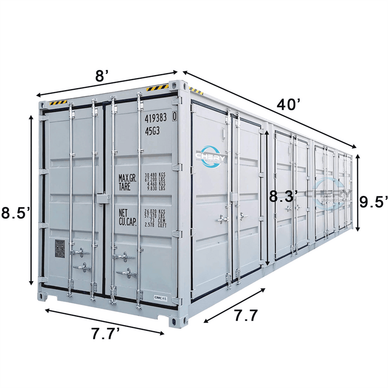 [AS-IS] 40ft Shipping Container with 4 Side Doors, Unused