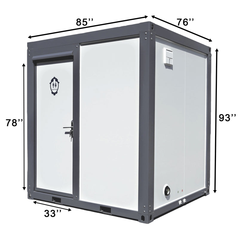 [AS-IS] Portable Toilet with Fan-shaped Door Shower