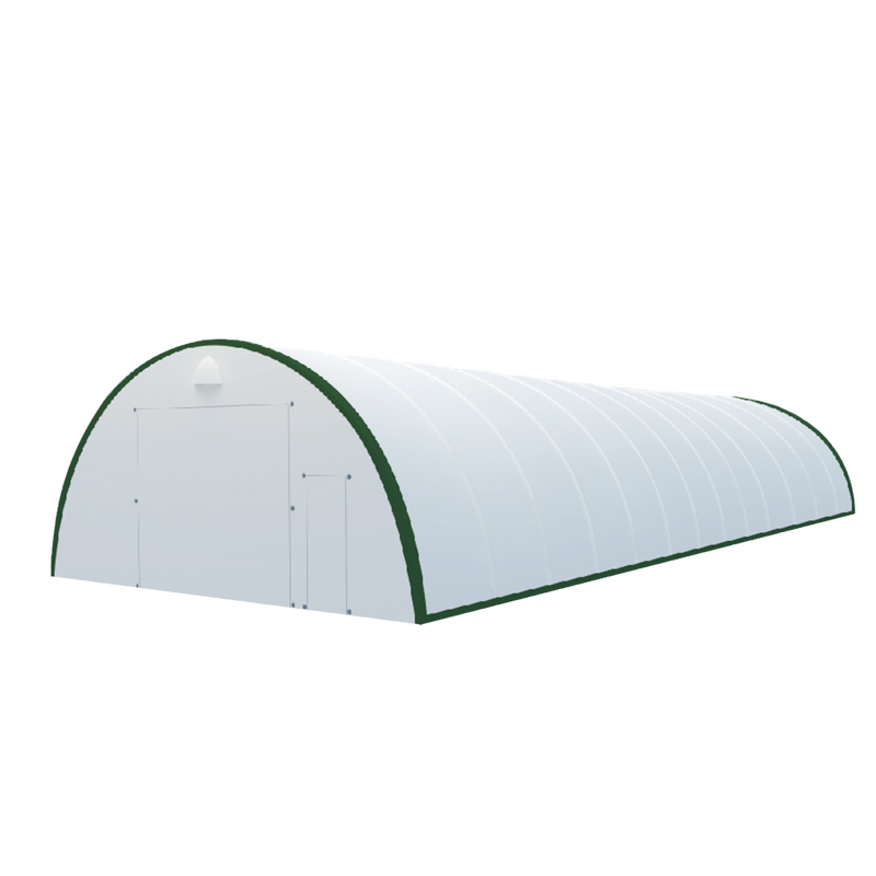 [AS-IS] Single Truss Arch Storage Shelter W30'xL85'xH15' 26oz PVC