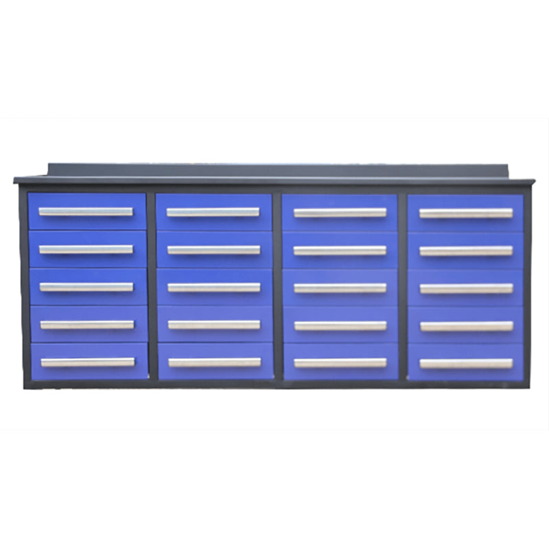 [CLEARANCE] 7ft Garage Storage Cabinets with Workbench (20 Drawers)