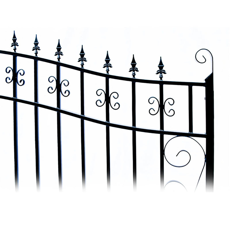 18'x6' Steel Dual Swing Driveway Gate, VENICE Style