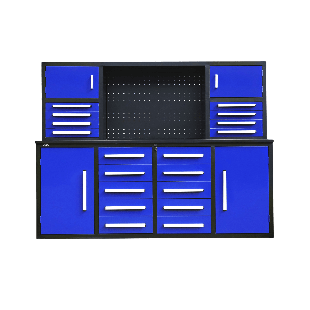 [BARGAIN] 7' Garage Storage Cabinet with 18 Drawers#color_Blue