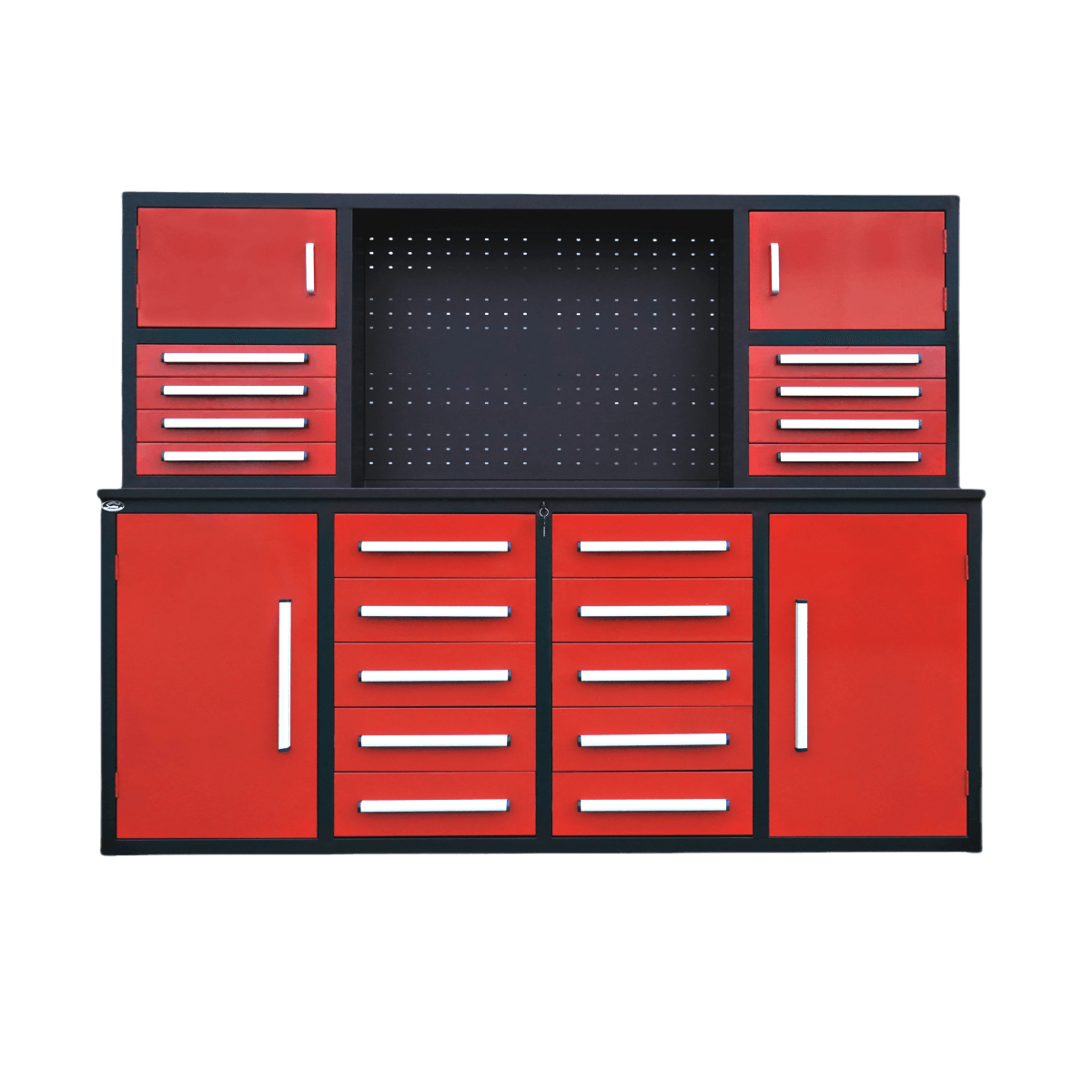 [BARGAIN] 7' Garage Storage Cabinet with 18 Drawers#color_Red