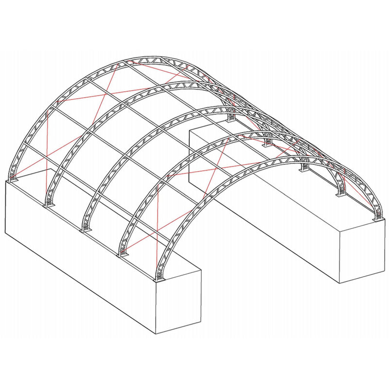 40x40x15 ft Container Shelter with Closed Back Panel