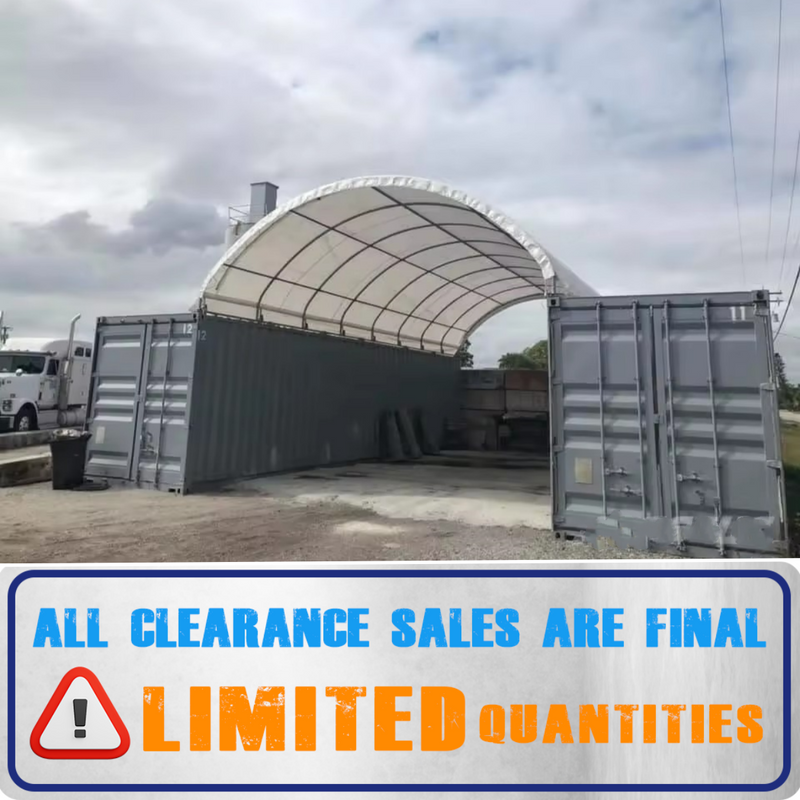 [CLEARANCE] 20' x 40' 15oz PVC Fabric Container Shelter