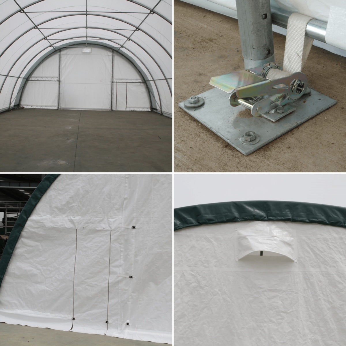 [CLEARANCE] 30' x 40' Arch Wall Storage Tent, 11oz PE Cover & Drive Through Doors