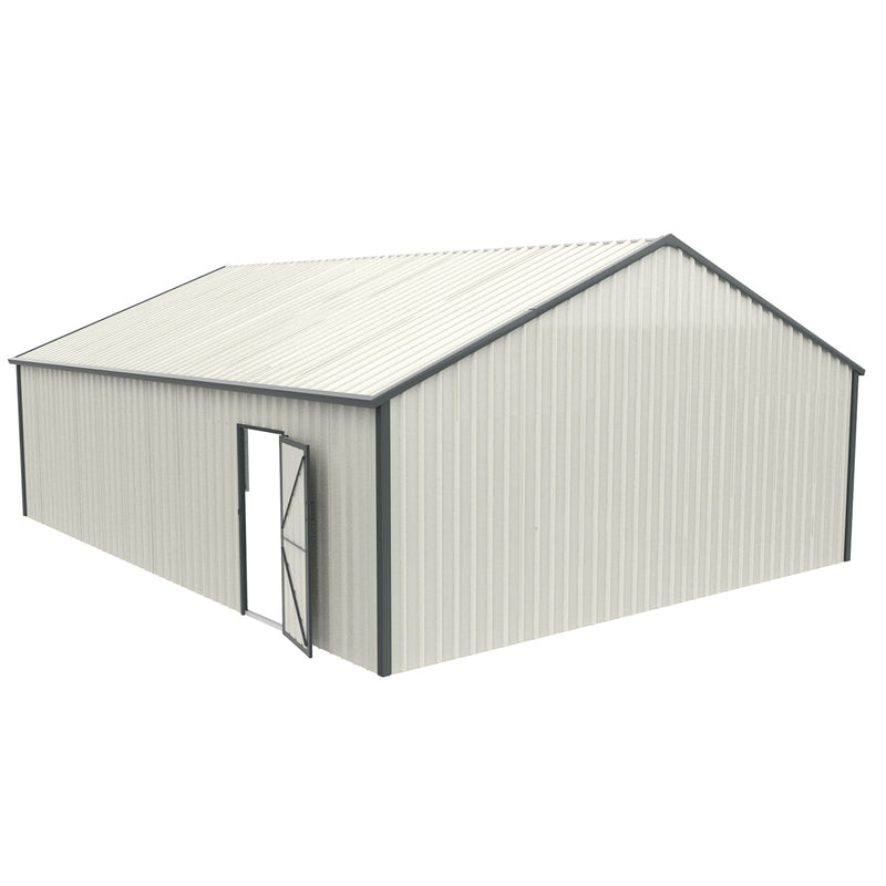 25' x 33' Double Garage Metal Shed with Side Entry Door