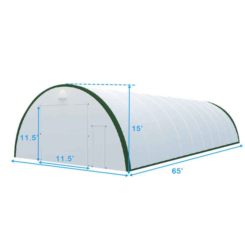 [AS-IS] Single Truss Arch Storage Shelter W30'xL65'xH15'