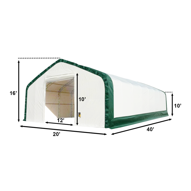 Double Truss Storage Shelter W20'xL40'xH16'