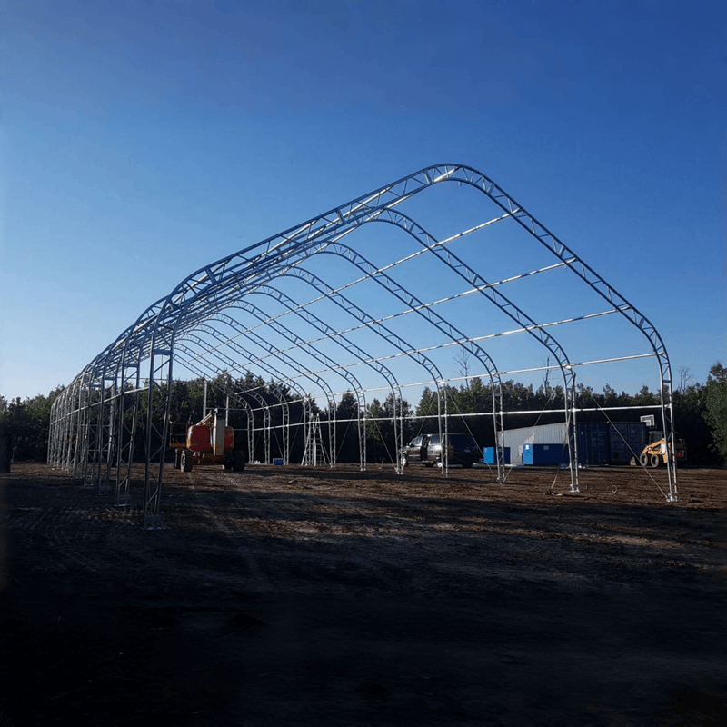 Double Truss Storage Shelter W30'xL60'xH20'