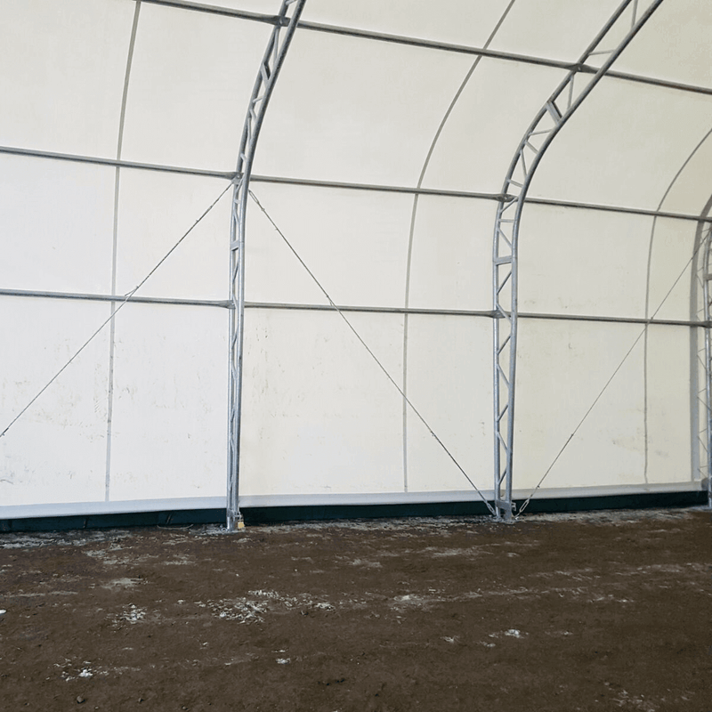 Double Truss Storage Shelter W30'xL60'xH20'