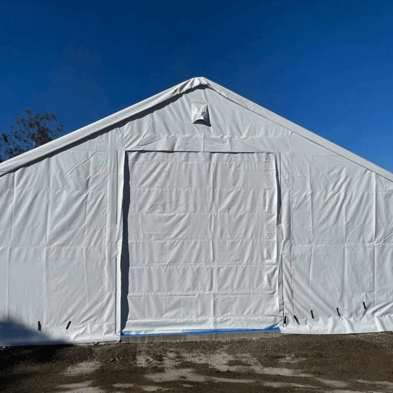 Double Truss Storage Shelter W70'xL120'xH28'