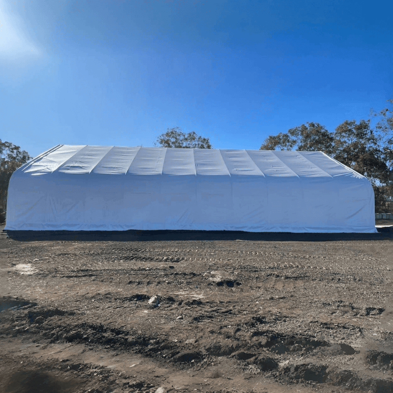 Double Truss Storage Shelter W70'xL120'xH28'