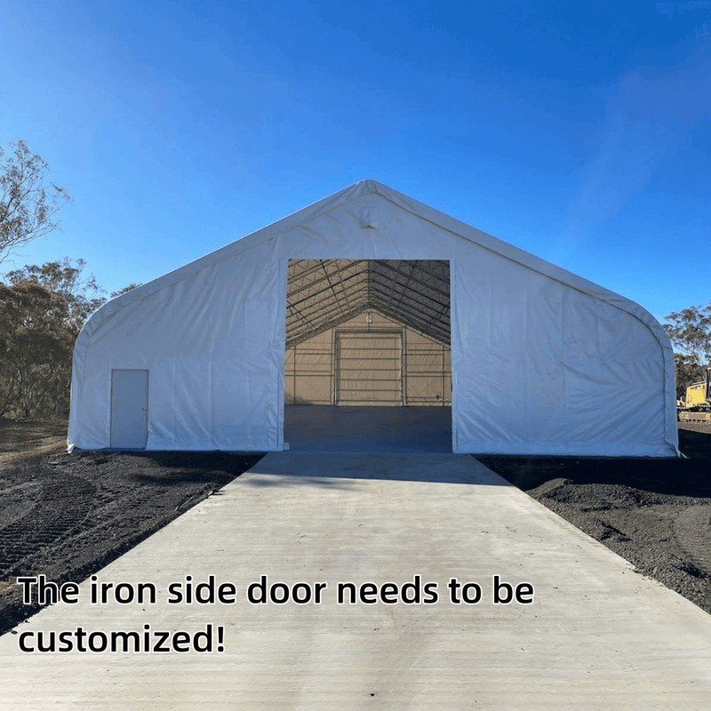 Double Truss Storage Shelter W70'xL120'xH28'