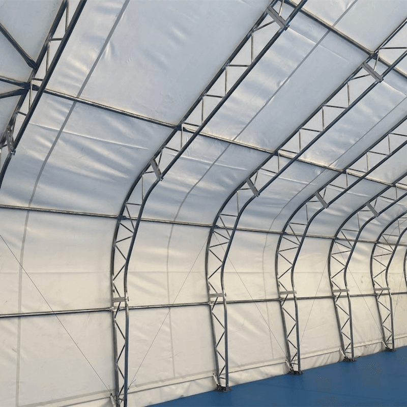 Double Truss Storage Shelter W70'xL120'xH28'