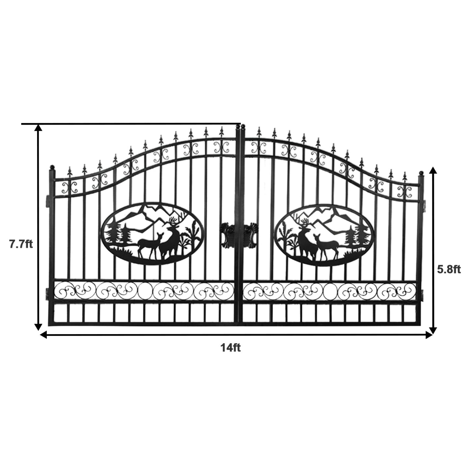 Iron Gate for Driveway #design_Deer