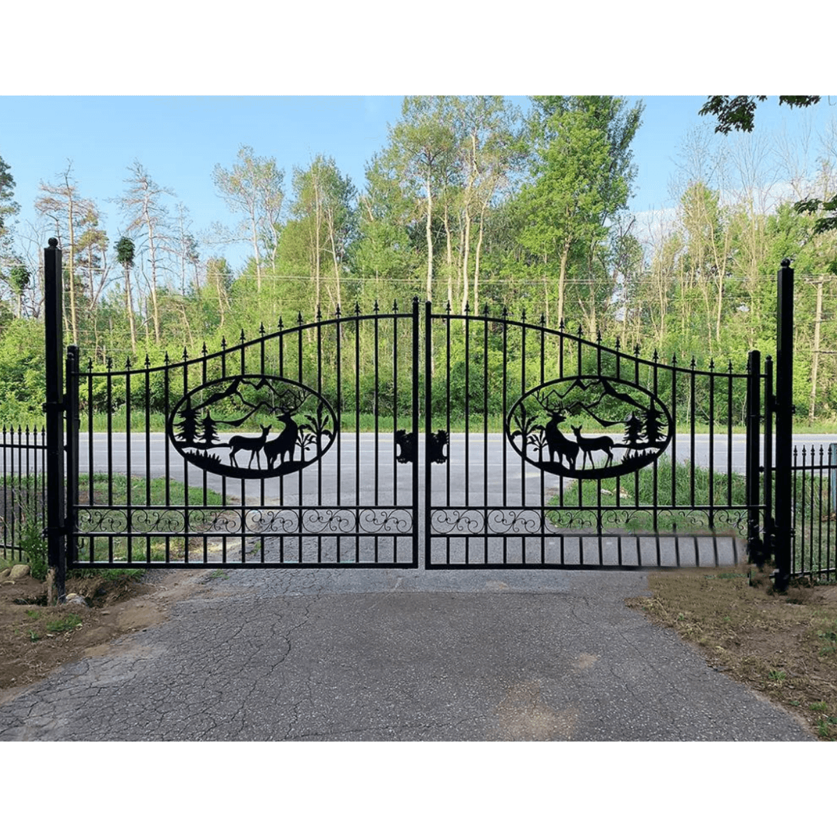 Iron Gate for Driveway #design_Deer