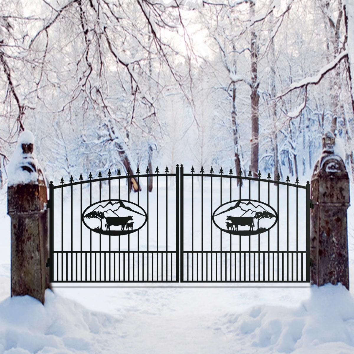 Iron Gate for Driveway #design_Ox