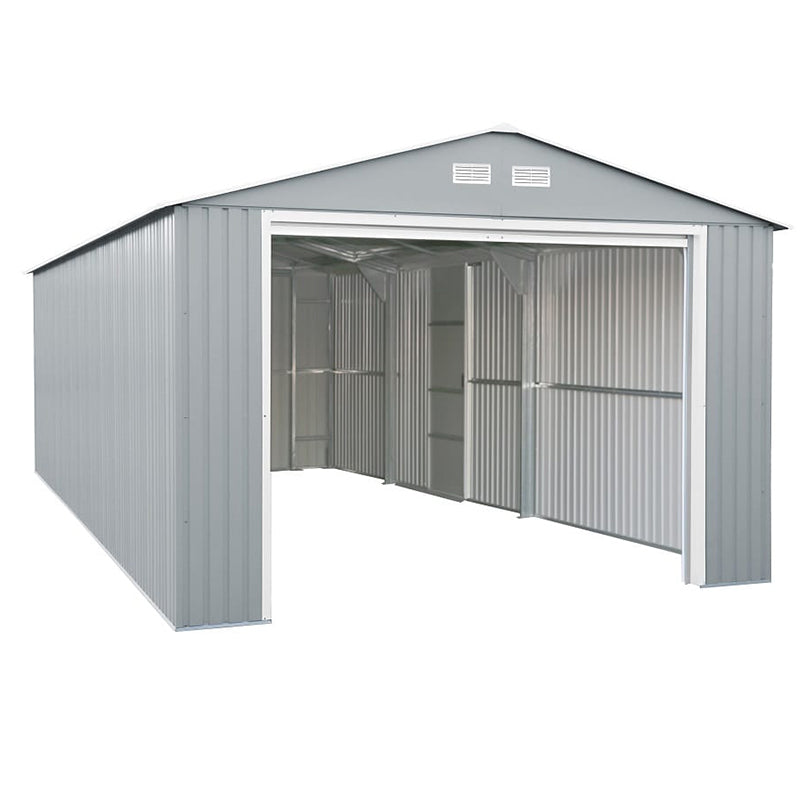 DuraMax 12x26 ft Metal Garage Shed 01