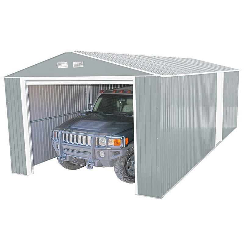 DuraMax 12x26 ft Metal Garage Shed 04