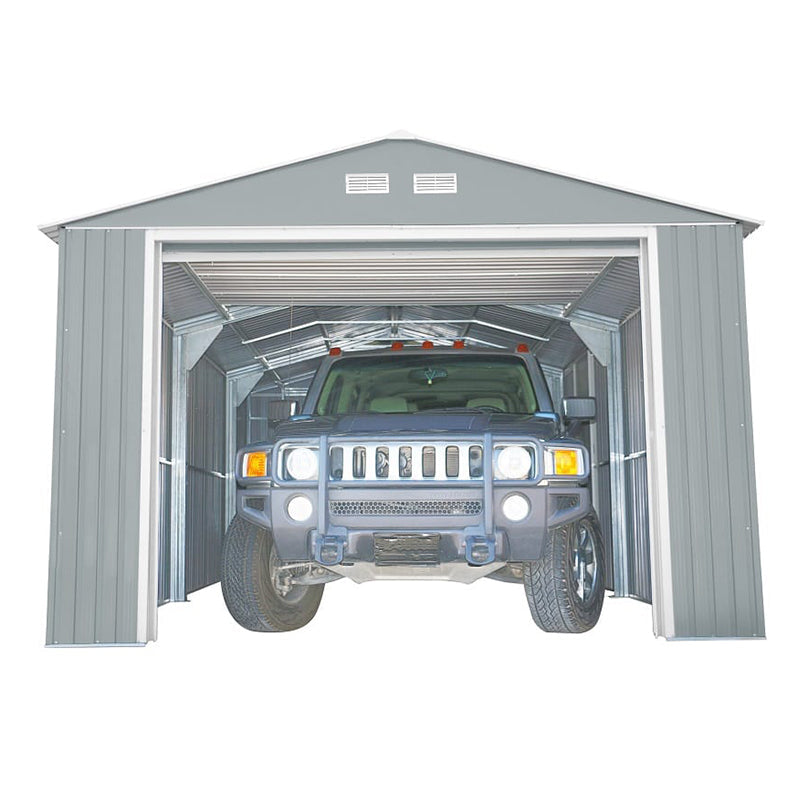 DuraMax 12x26 ft Metal Garage Shed 05