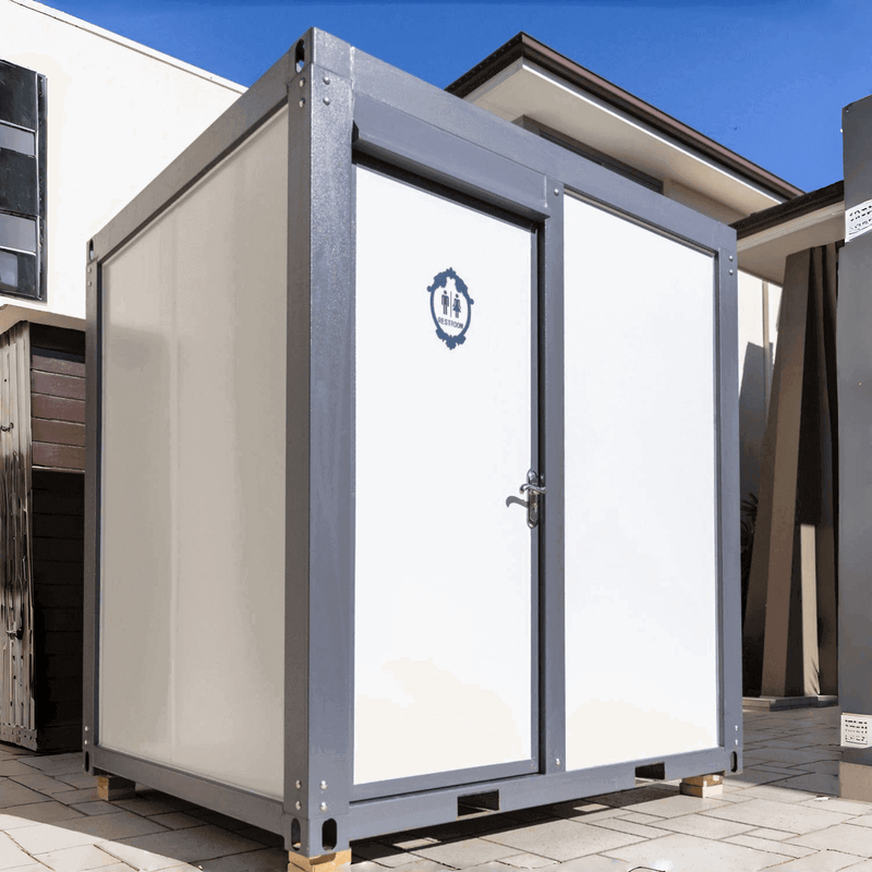 Bastone Portable Toilet with Fan-shaped Door Shower