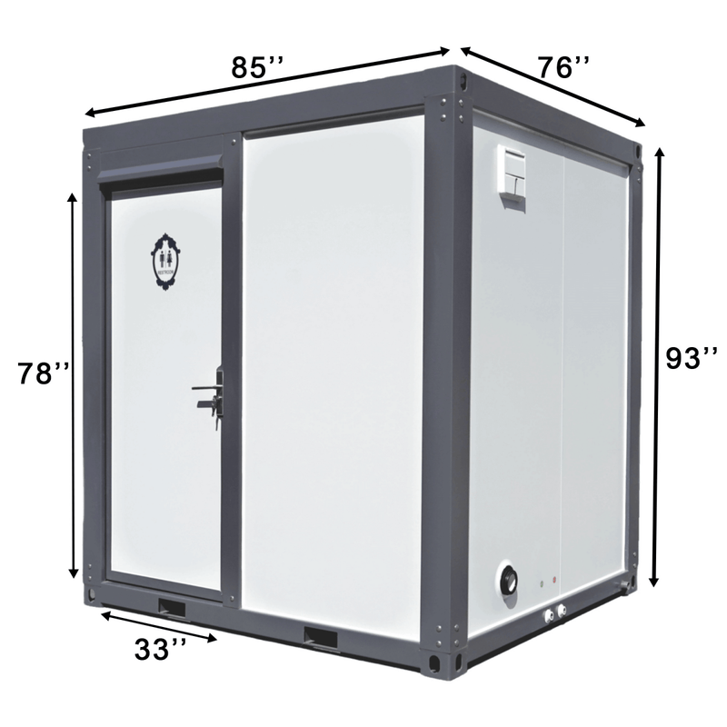 [AS-IS] Portable Toilet with Shower, Fan-shaped Door Shower