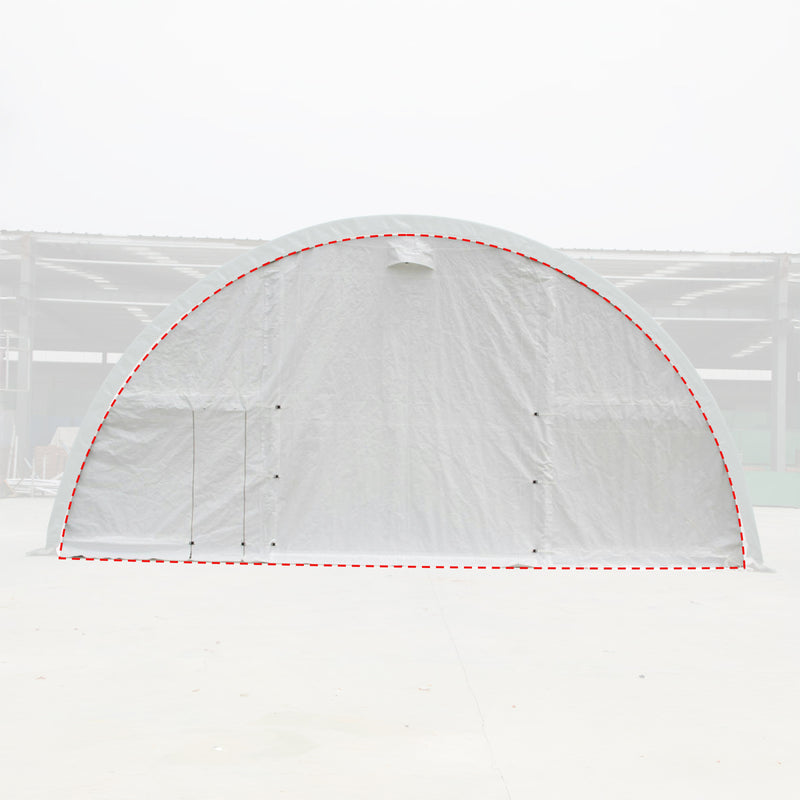 Front/Rear Panel with Roll-up Door for W30'xH15' Storage Shelter