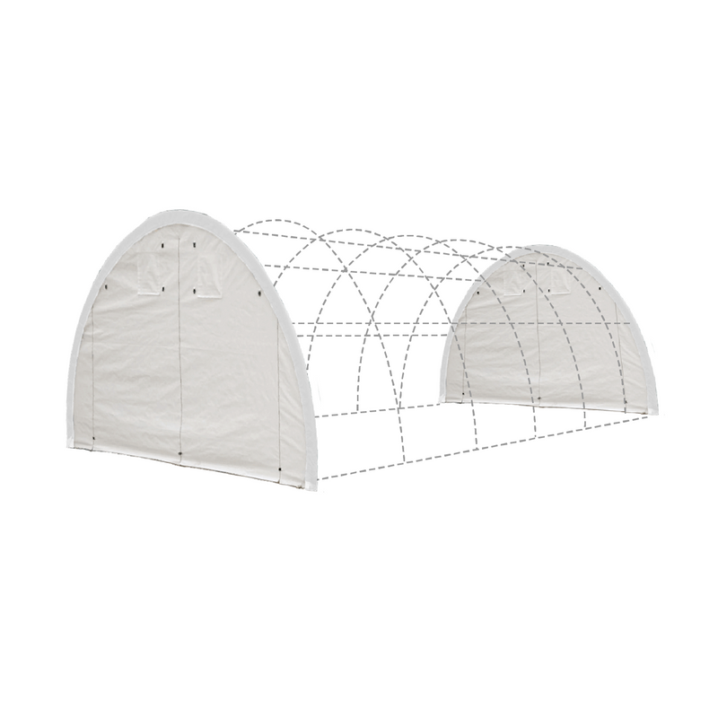 Front and Rear Panel with Roll-up Door for Storage Shelter 20'x30'x12'