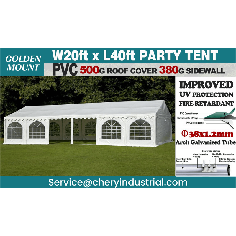 Golden Mount Party Tent 20'W x 40'L