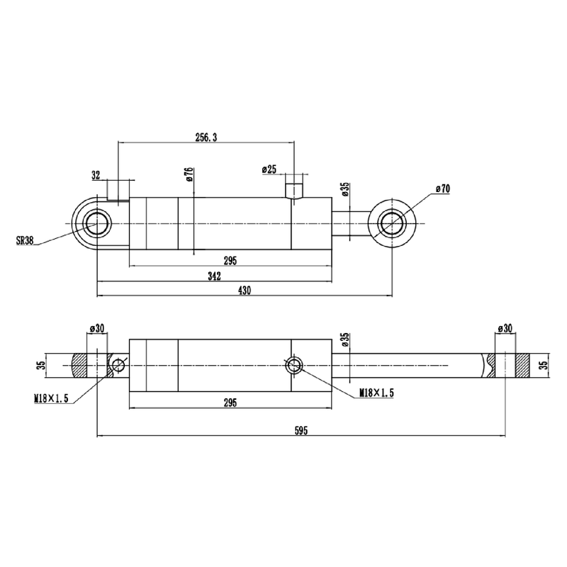 Greatbear Heavy Root Grapple Rake Cylinder